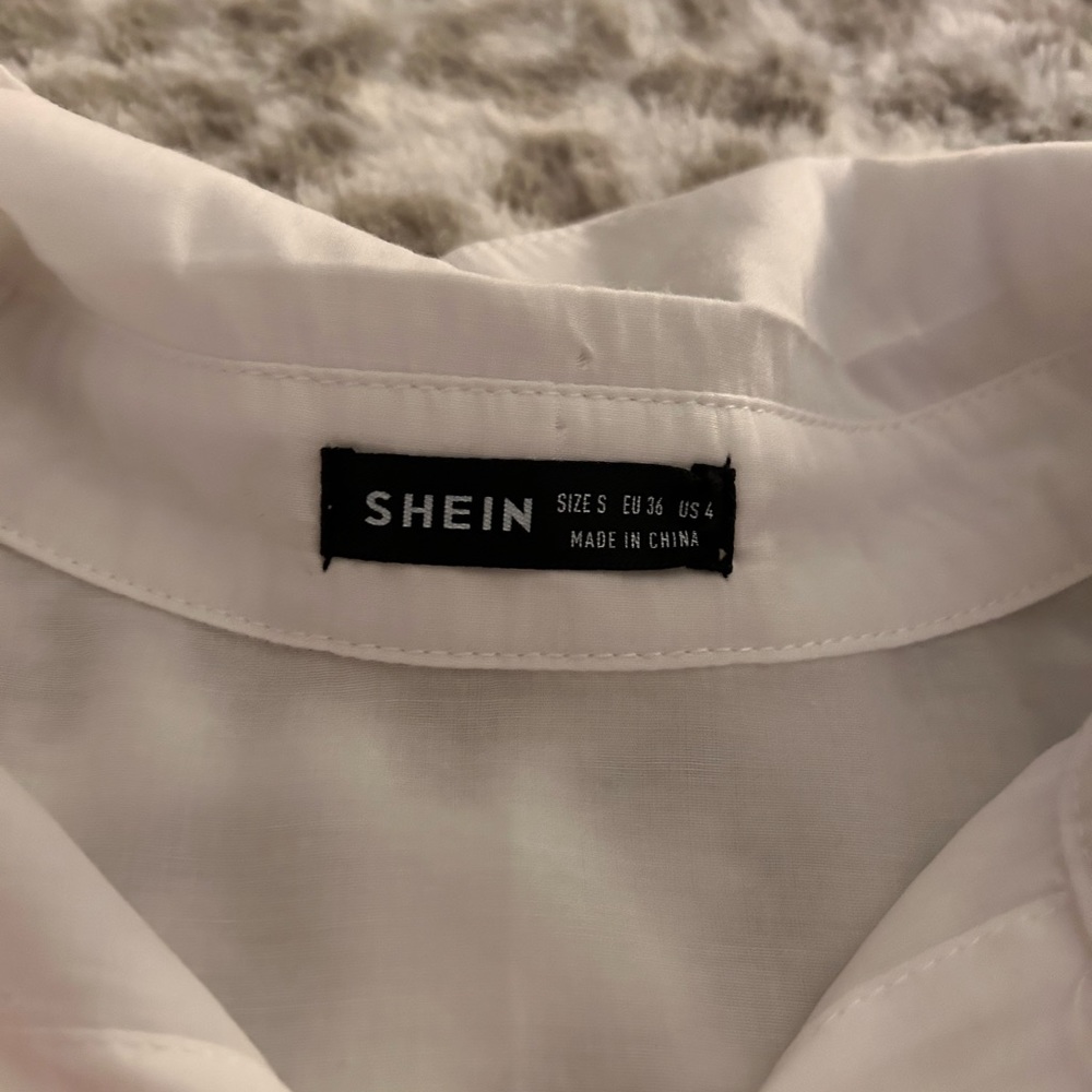 Shein white throw over